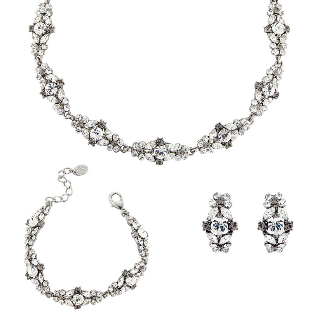 Forever Vintage Jewellery Set Featuring Necklace, Earrings and Bracelet
