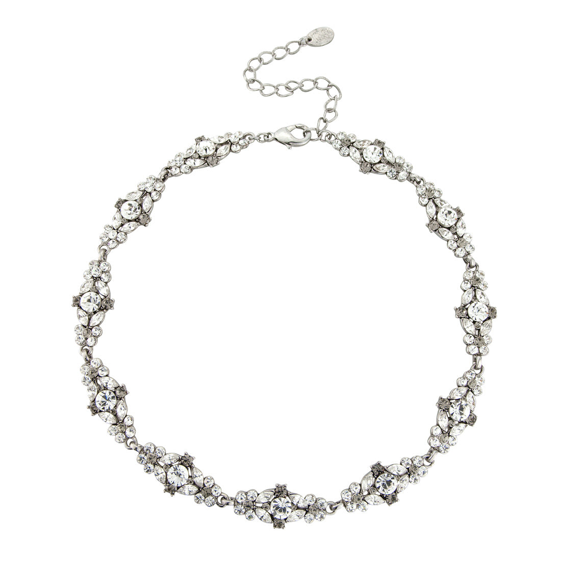 Forever Vintage Grey Crystal Collar Necklace