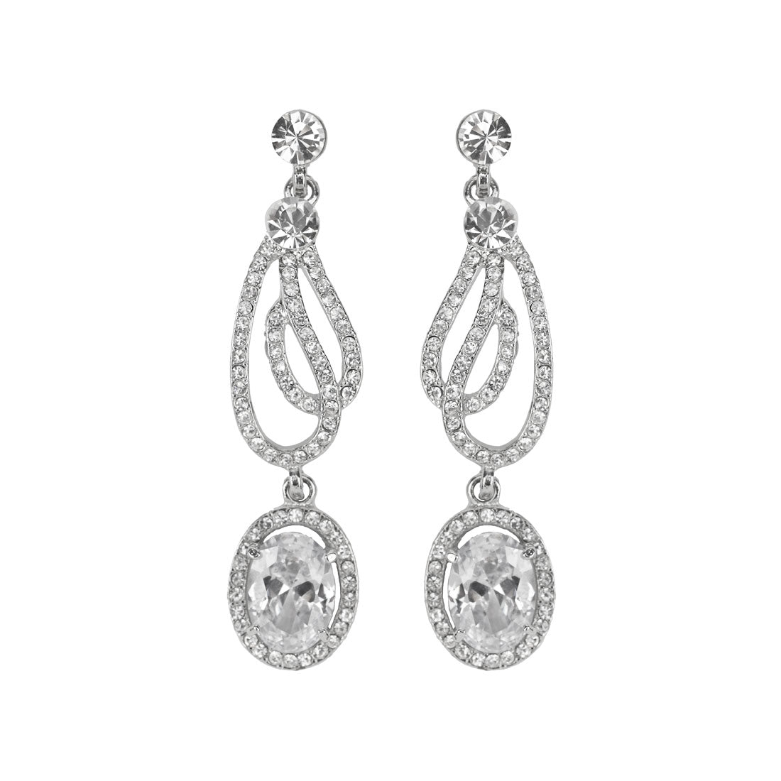 Forties Darling 1940s Vintage Crystal Drop Earrings for Weddings & Special Occaions