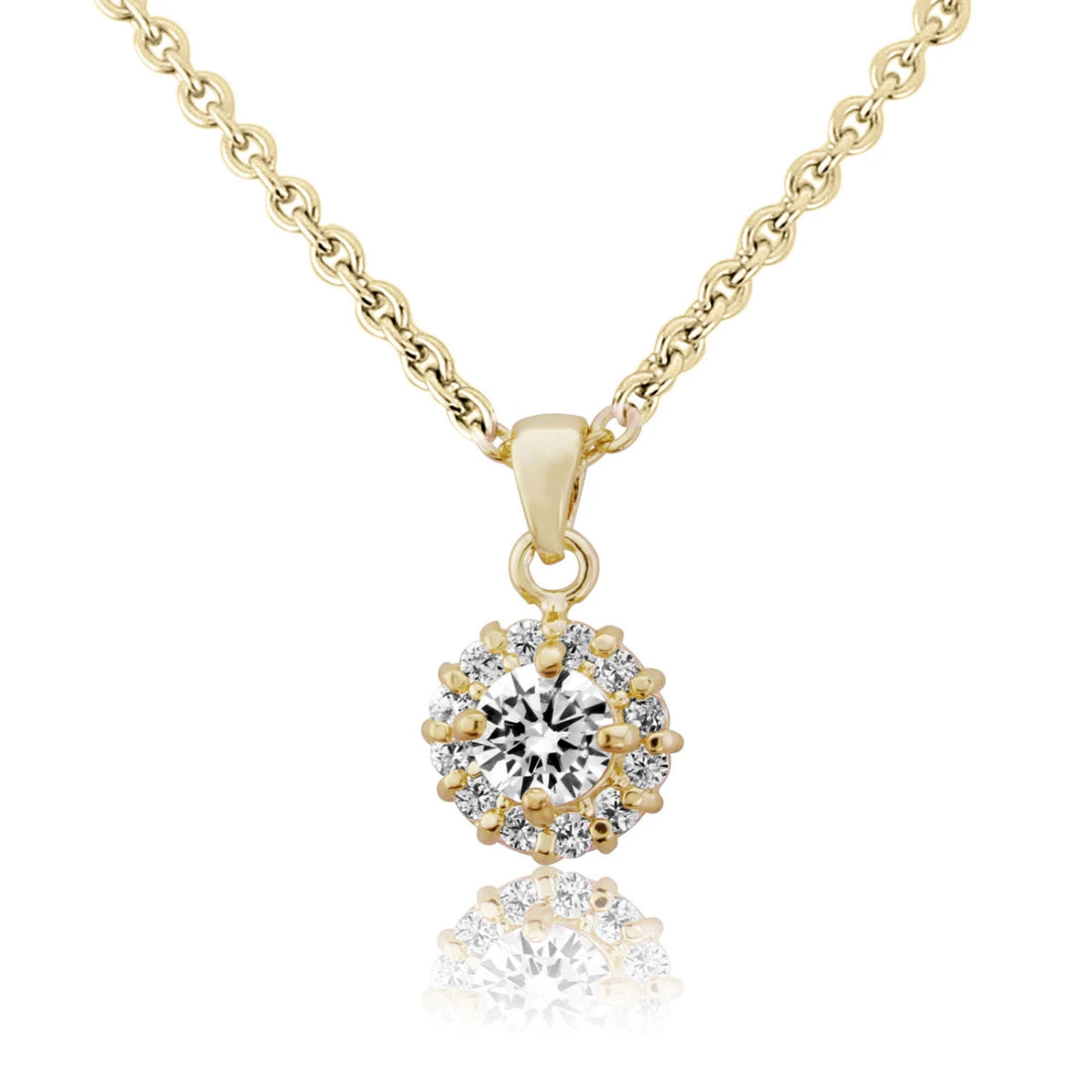 Golden Starlet Dainty Crystal Pendant 