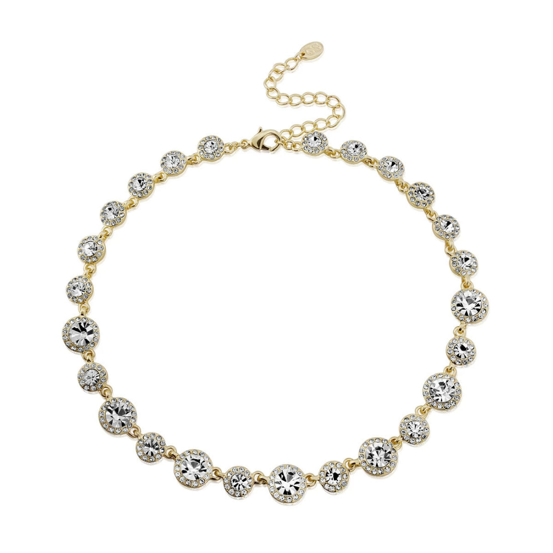 Graceful in Gold Crystal Collar Necklace