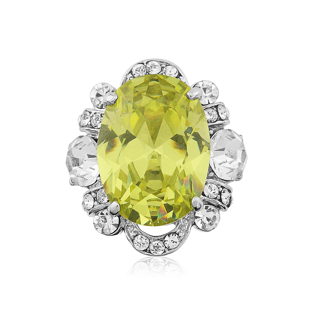 Heiress Rocks Yellow Cubic Zirconia Cocktail Ring
