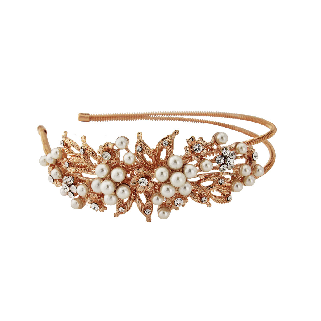Heirloom of Rose Gold and Pearl Side Tiara
