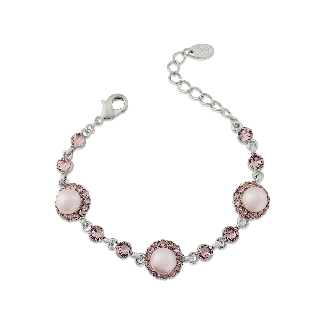Misty Rose Pink Pearl Bracelet for Bridesmaids & Wedding Guests