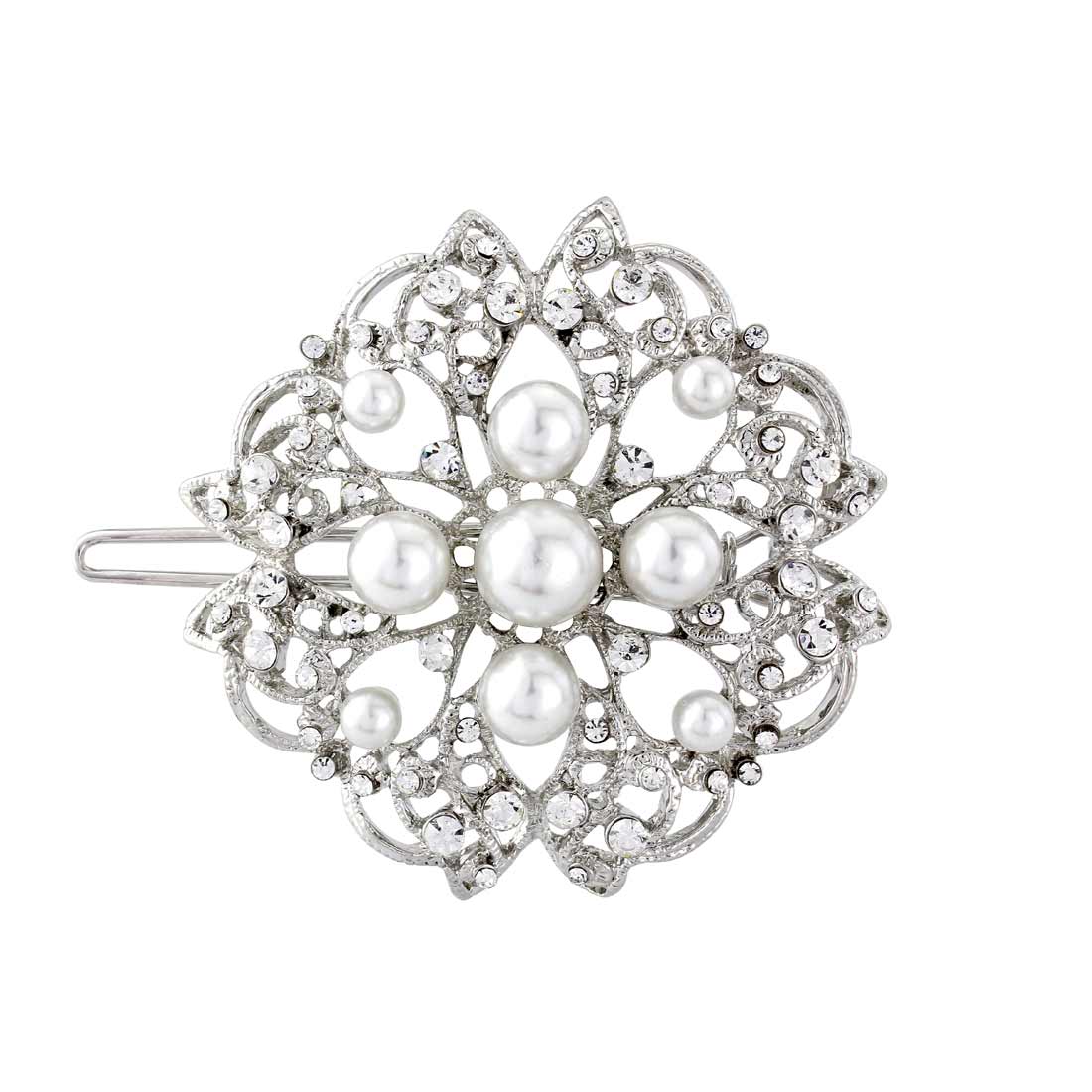 Pearl Allure Vintage Inspired Bridal Hair Slide