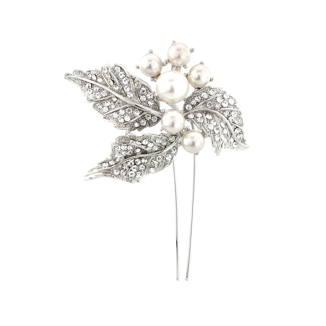 Pearl Leaves Wedding Hair Pin for Brides
