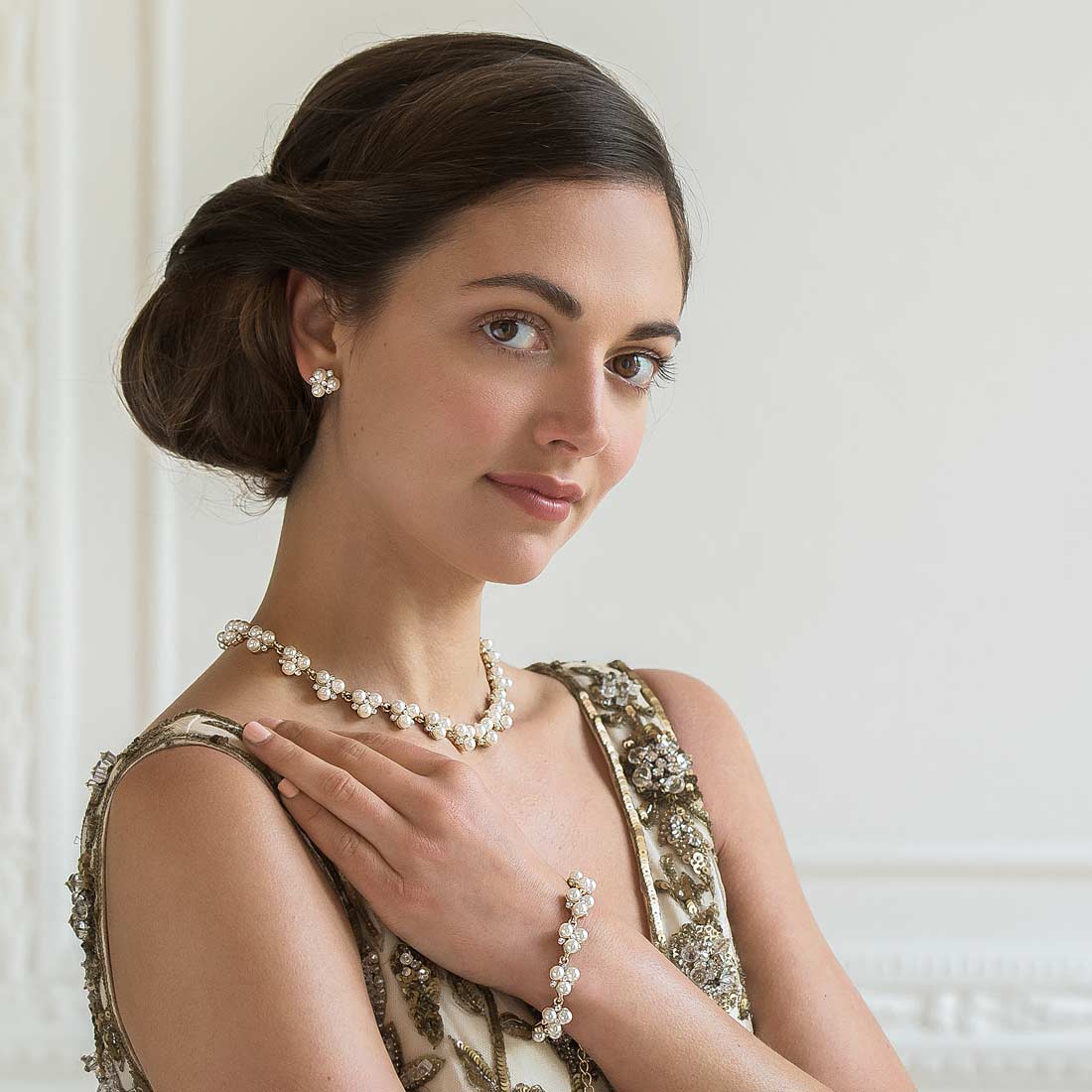 Pearls of Gold Jewellery Set Glitzy Secrets