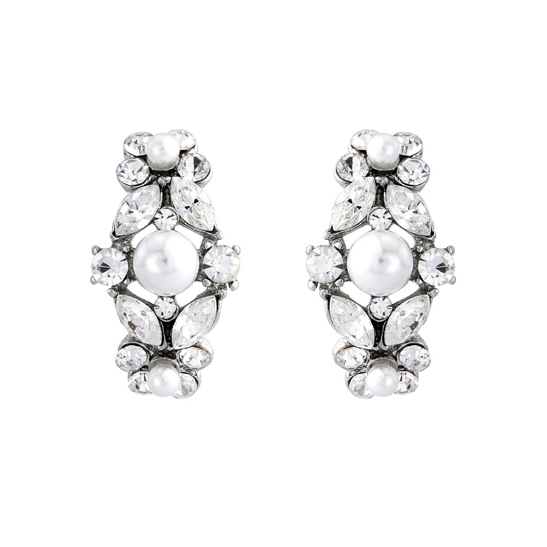 Pearls of Splendour Clip On Earrings for Brides & Special Occasions