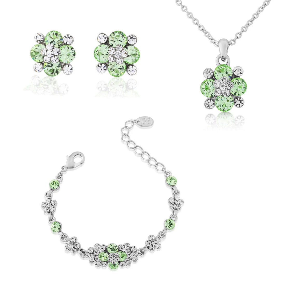 Peppermint Dream Green Crystal Jewellery Set