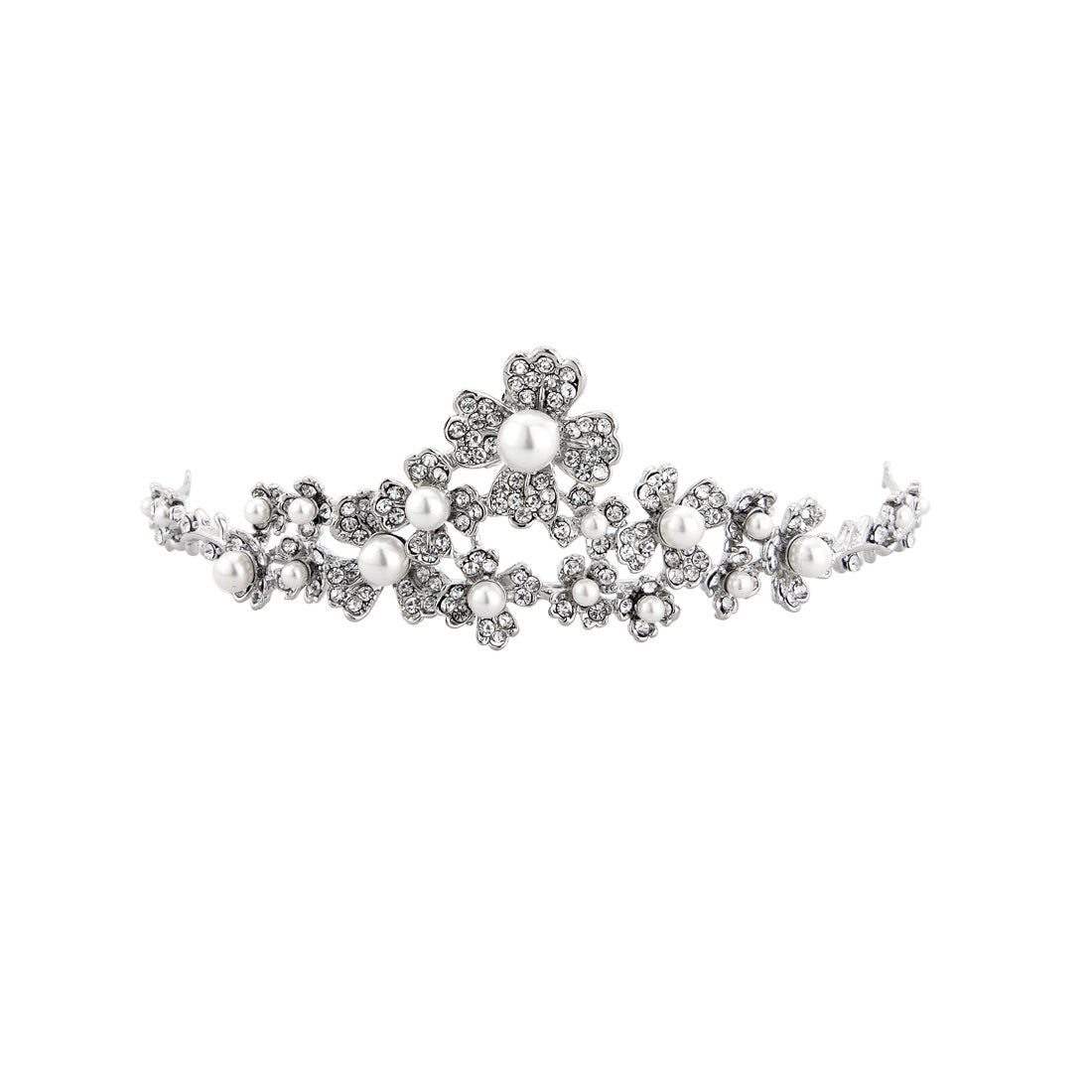 Posy of Grace Small Pearl Floral Wedding Tiara