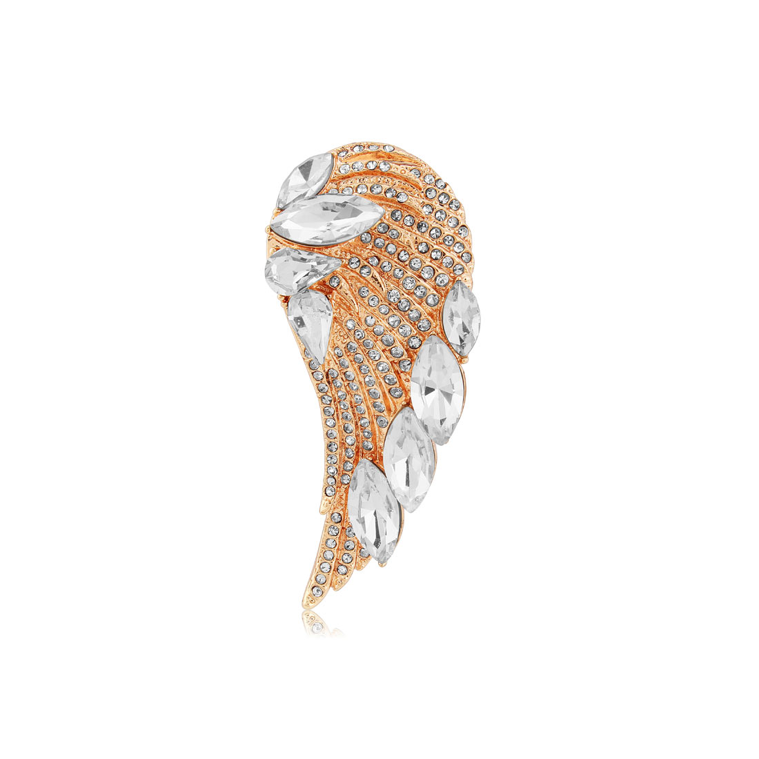 Precious Angel Wing Rose Gold Brooch