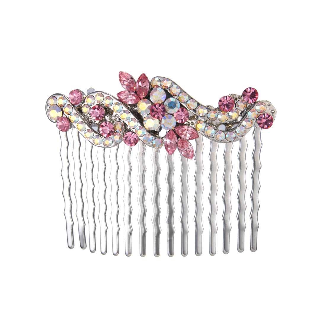 Pretty in Pink Crystal Hair Comb for Bridesmaids & Wedding Guests