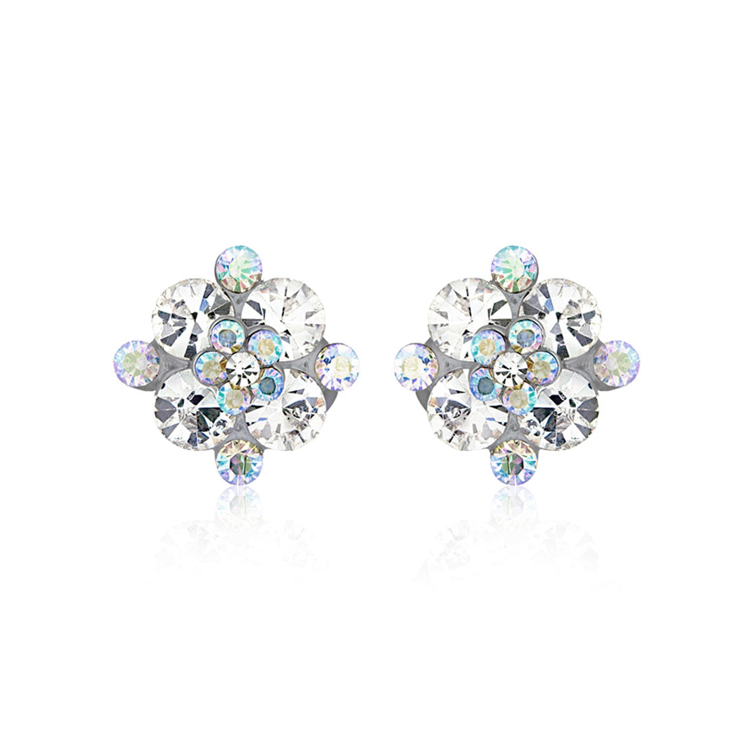 Radiant Starlet AB Crystal Stud Wedding Earrings
