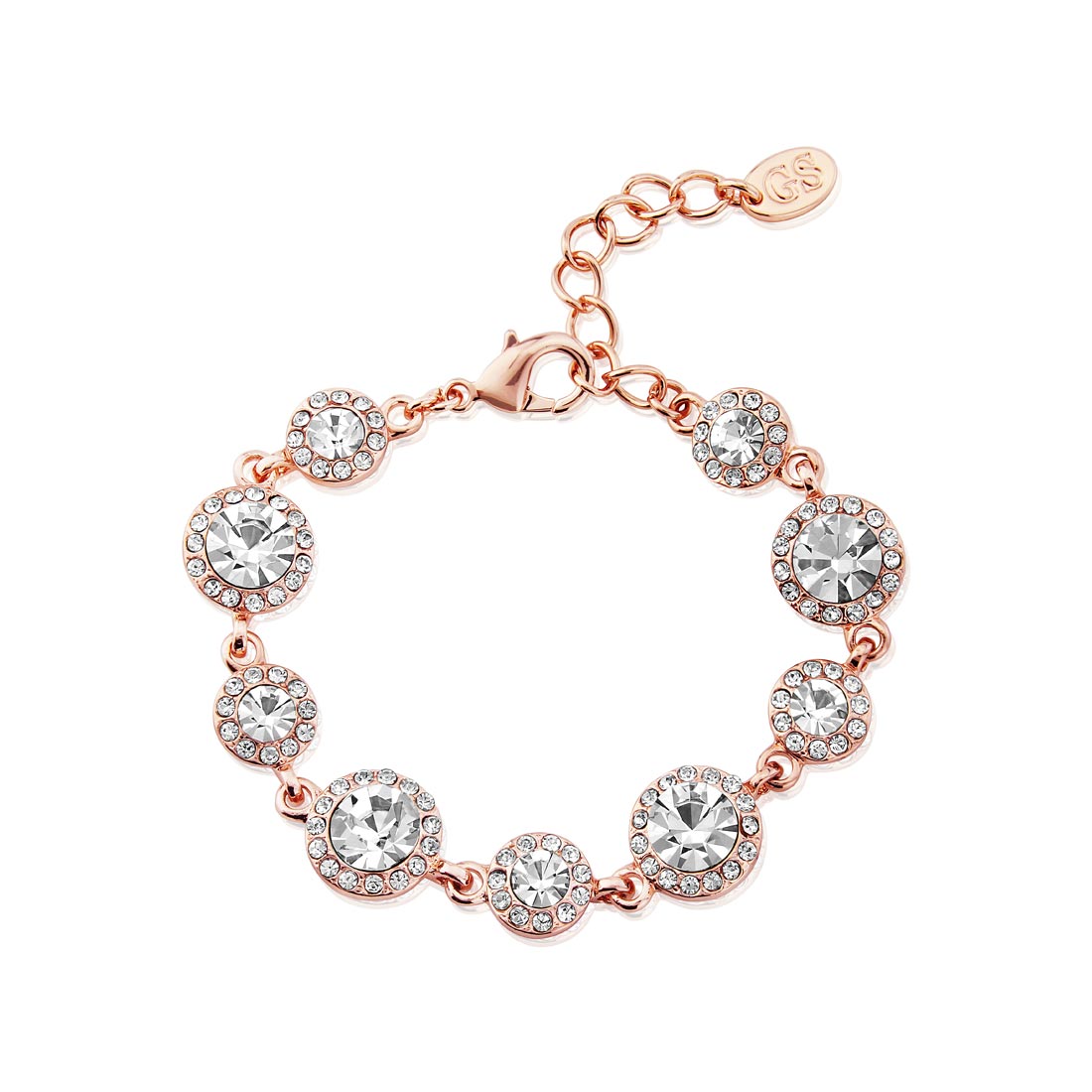 Rose Gold Starlet Crystal Wedding Bracelet