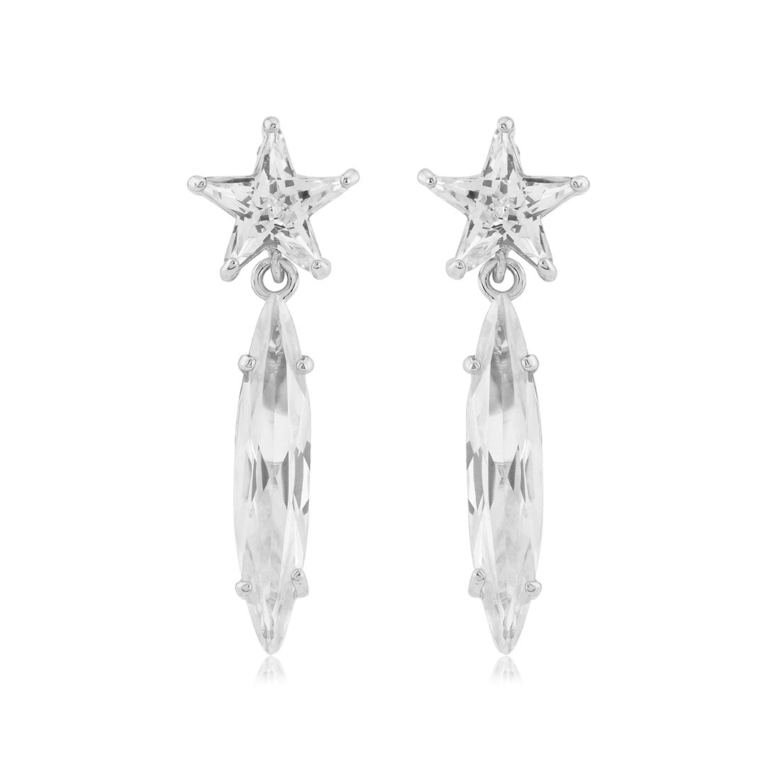 Shooting Star Crystal Drop Earrings