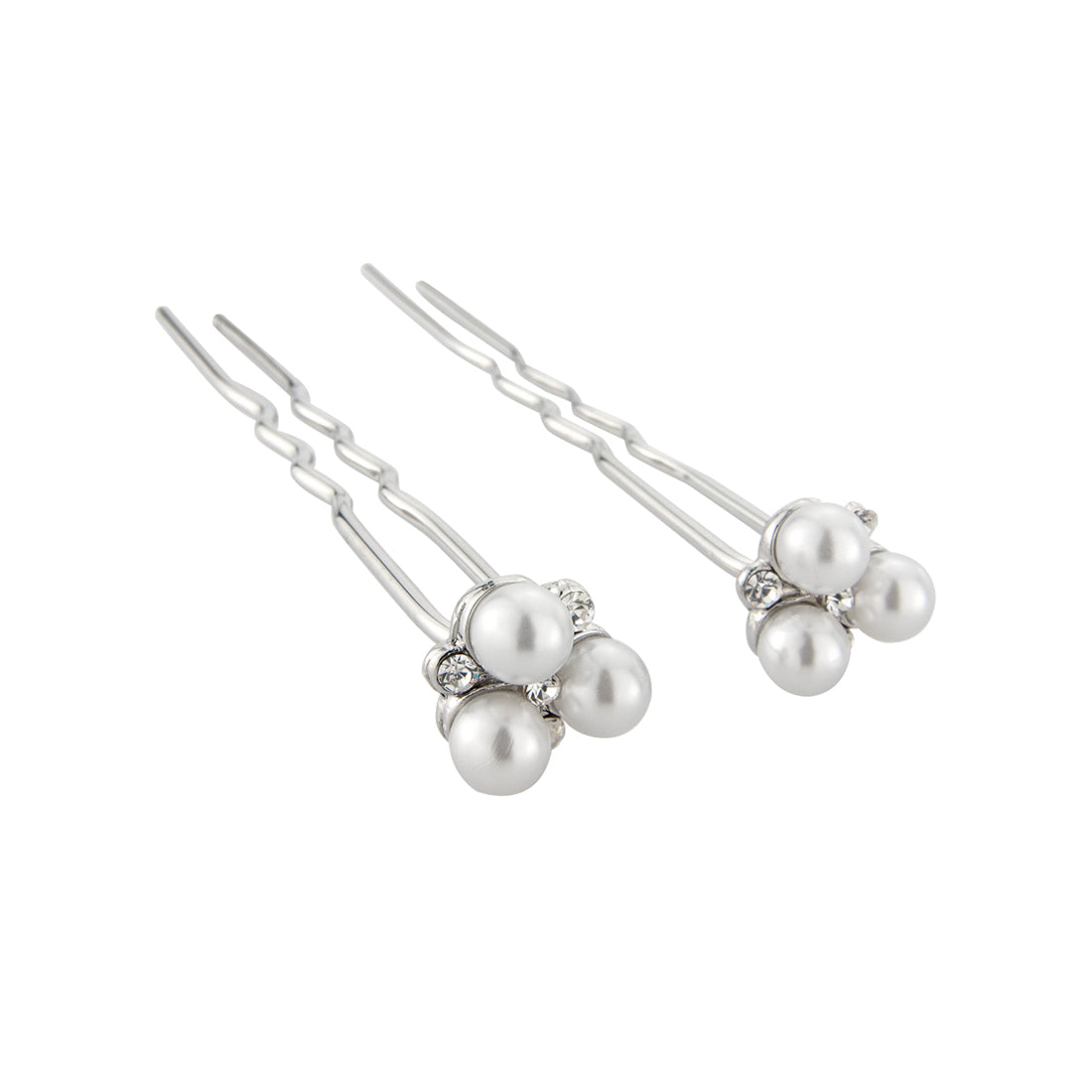 Simply Pearl Cluster Bridal Hair Pins - Pair