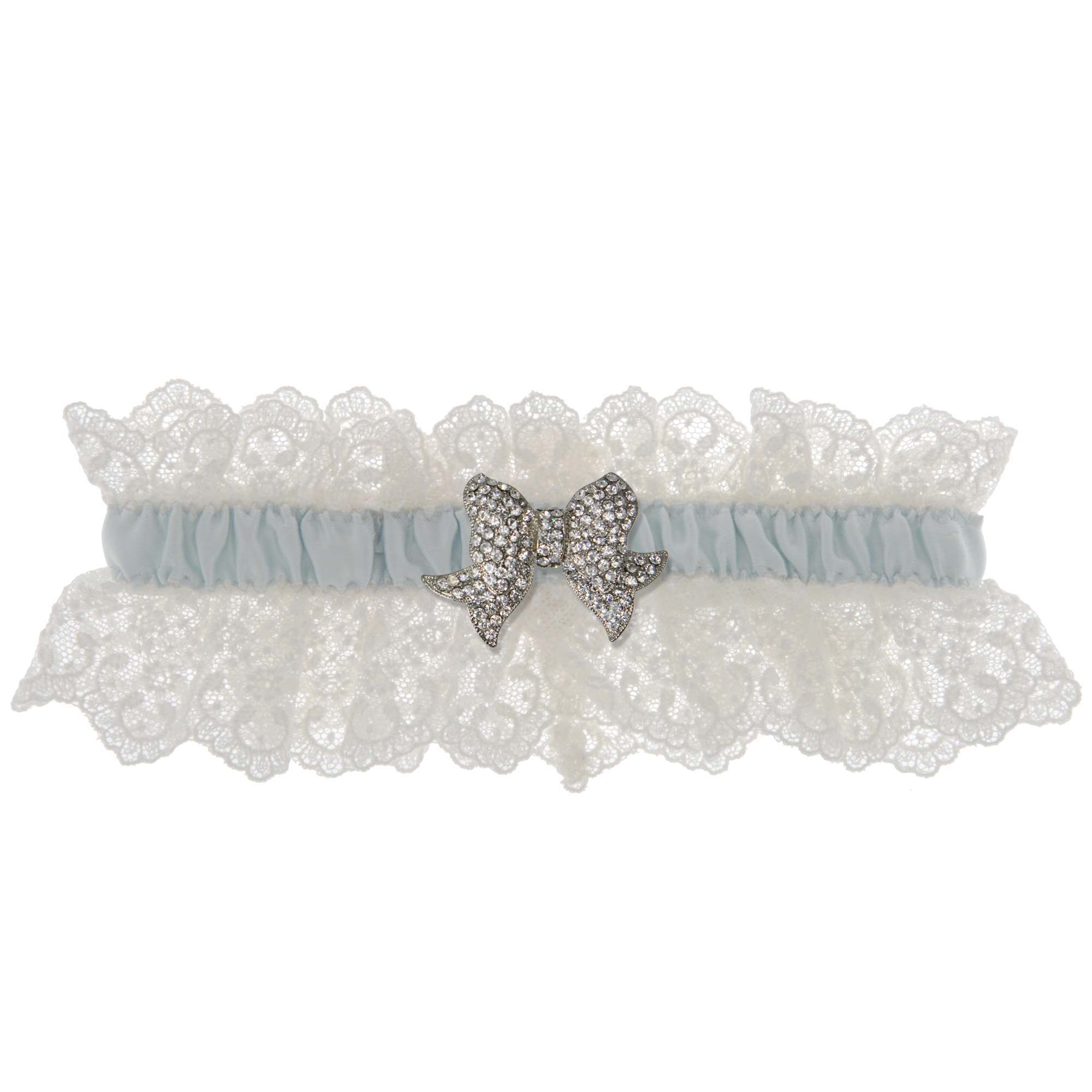 Something Blue Wedding Garter - Ivory