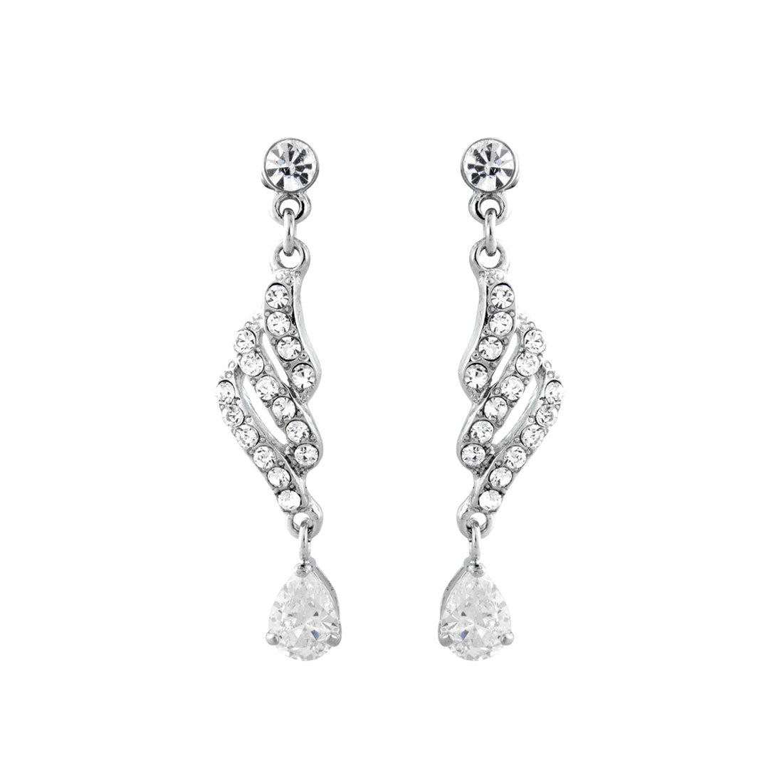Timeless Beauty Crystal Drop Bridal Earrings
