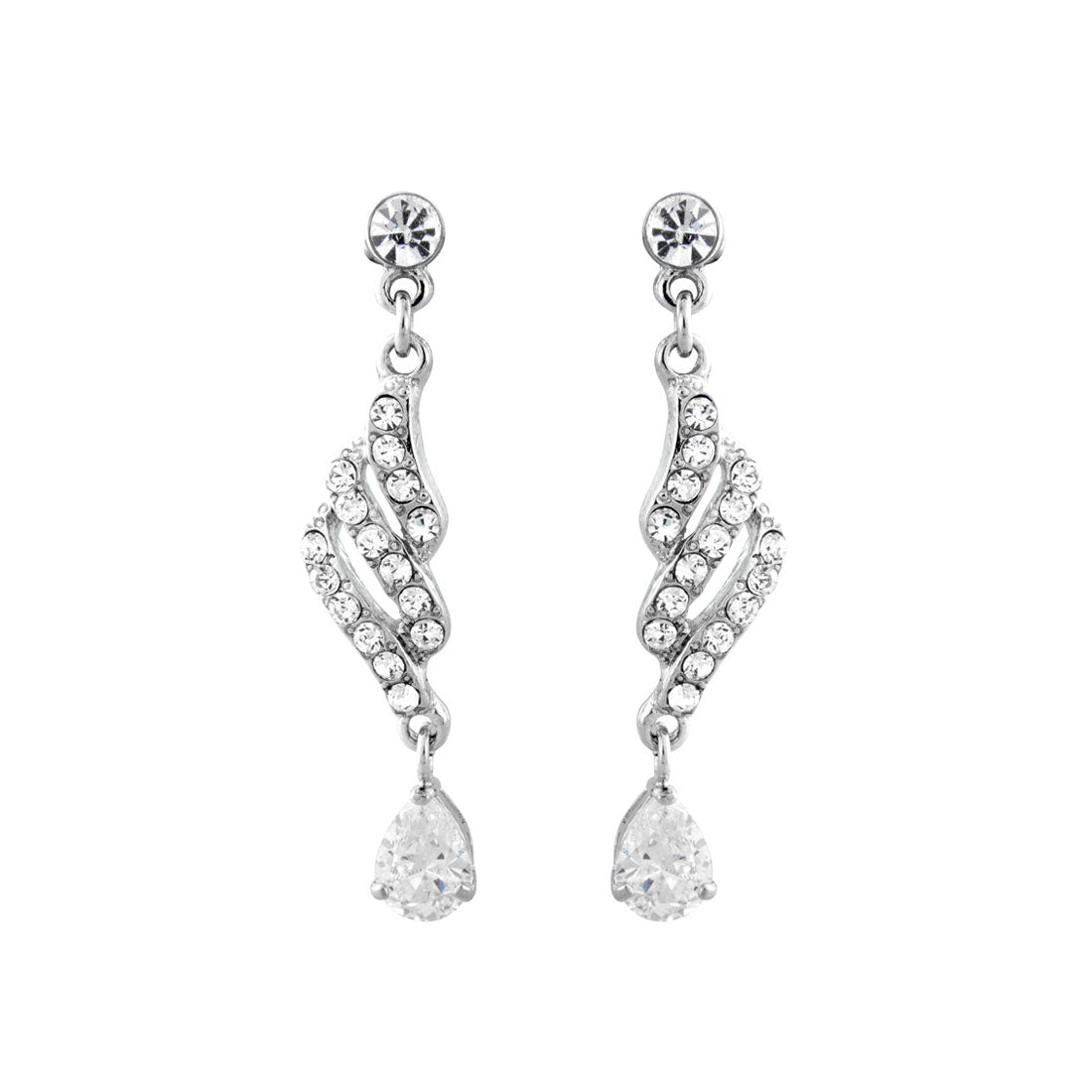 Timeless Beauty Crystal Drop Bridal Earrings