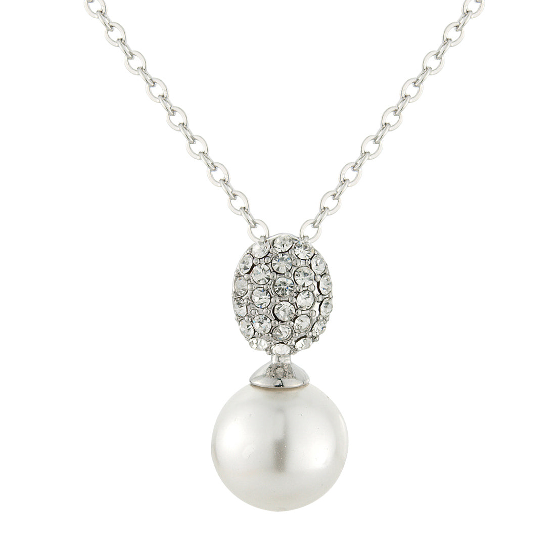 Timeless Elegance Pearl Drop Bridal Pendant Necklace