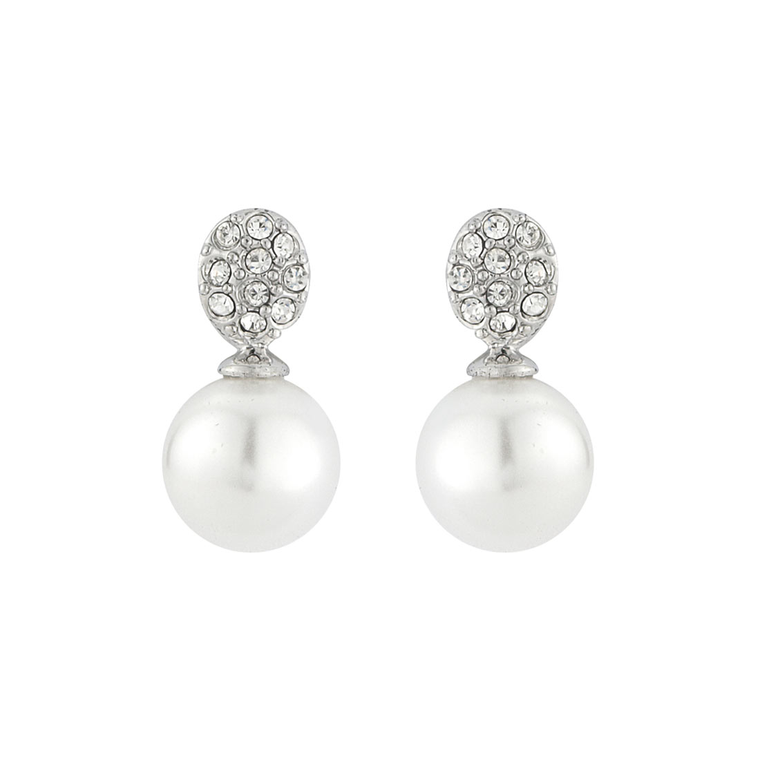 Timeless Elegance Small Pearl Drop Bridal Earrings