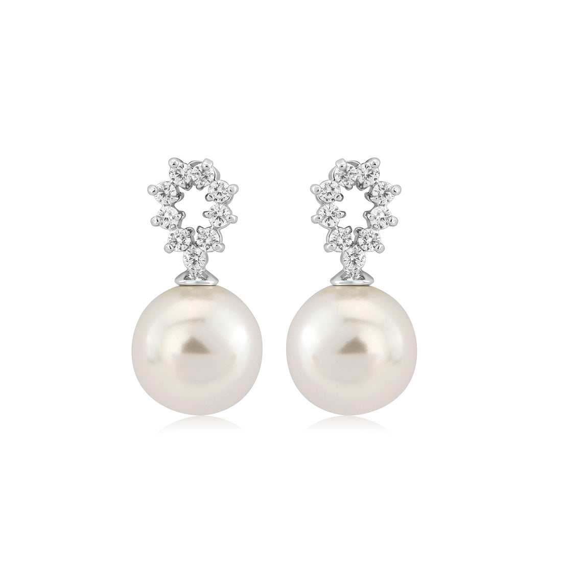 Timeless Pearl Cubic Zirconia Small Drop Earrings