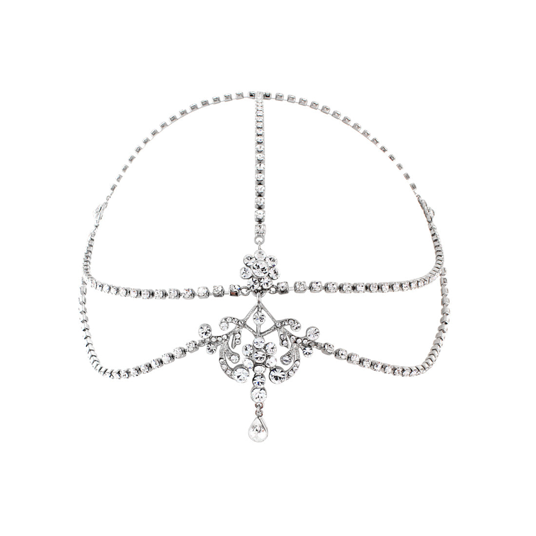 Twenties Sweetheart Chain Forehead Wedding Headpiece