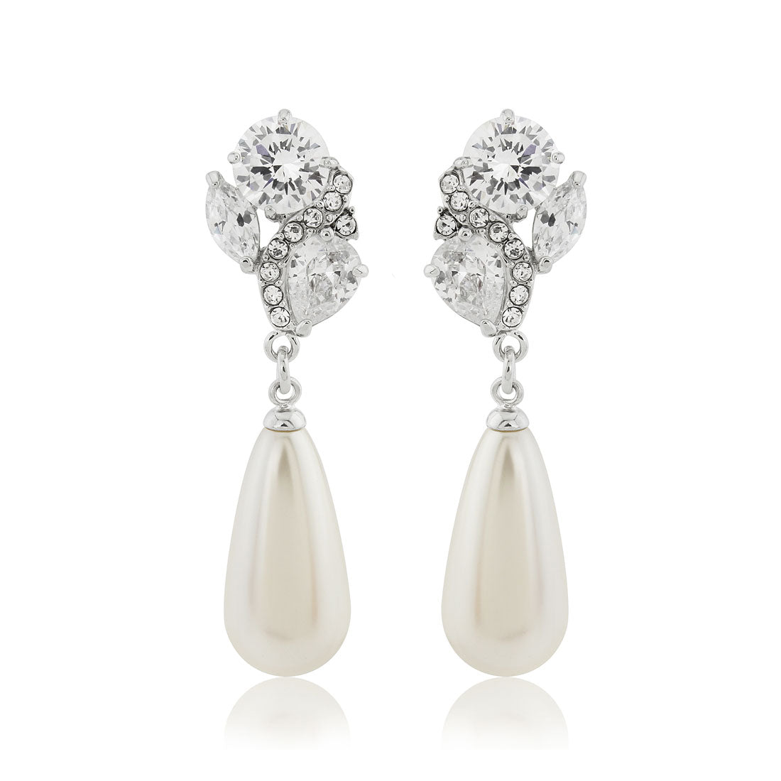 Elegance Of Pearl Drop Clip On Earrings Glitzy Secrets