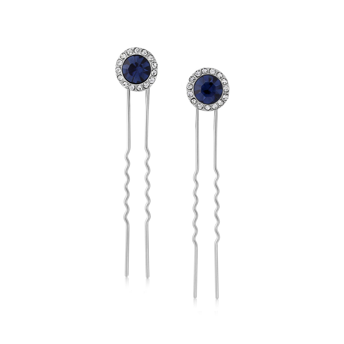 Buy Classic In Midnight Blue Hair Pins By Glitzy Secrets