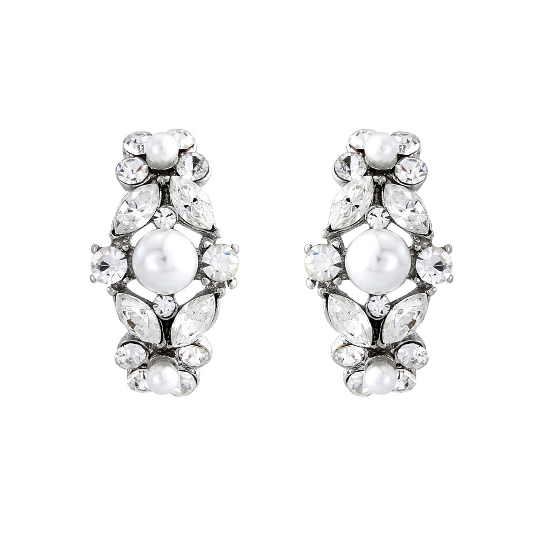 Bridal Wedding Clip On Earrings Glitzy Secrets Pearls Of Splendour Clip On Earrings